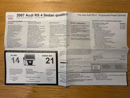 2007 Audi B7 RS4 image